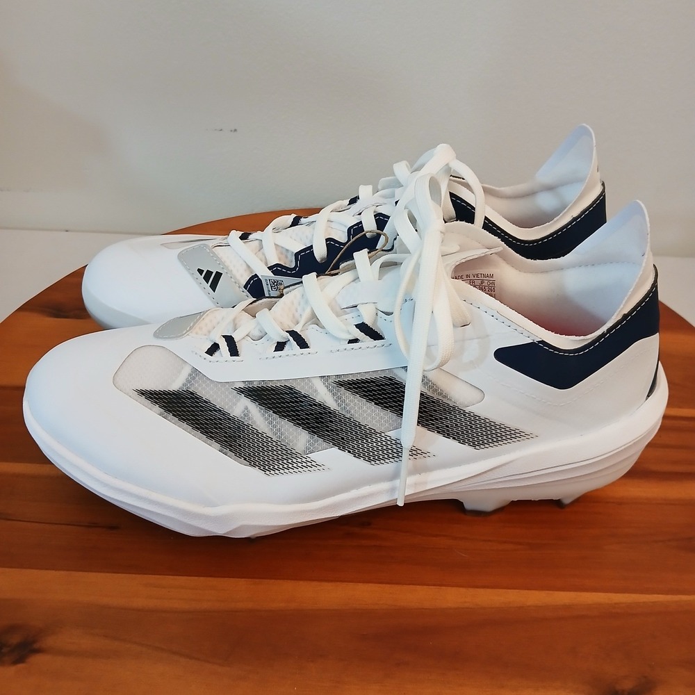 Adidas Baseball Cleats Mens 8.5 White Adizero Imp… - image 1